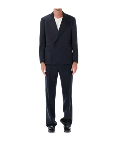 Lardini Double-breasted Buttoned Blazer In Blue
