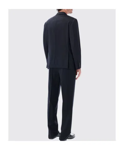 Lardini Double-breasted Buttoned Blazer In Blue