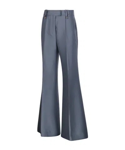 Zimmermann Valiant Structured Flare Pants In Gray