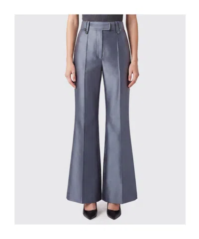Zimmermann Valiant Structured Flare Pants In Gray