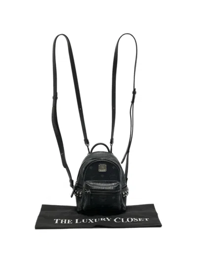 Pre-owned Mcm Mini Stark Side-studs Backpack In Black