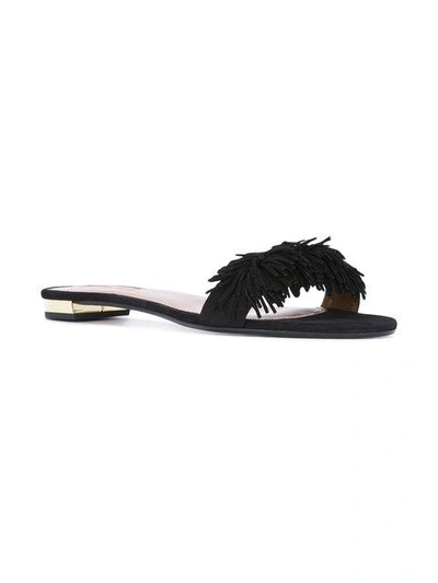 Shop Aquazzura 'wild Thing' Slide Sandals In Black