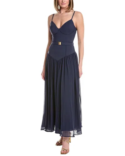 Hutch Ruby Sweetheart Drop-waist Maxi Dress In Blue