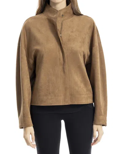 Max Studio Bomber Jacket In Brown