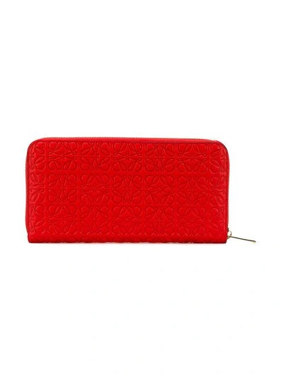 Shop Loewe Zipped Wallet - Red