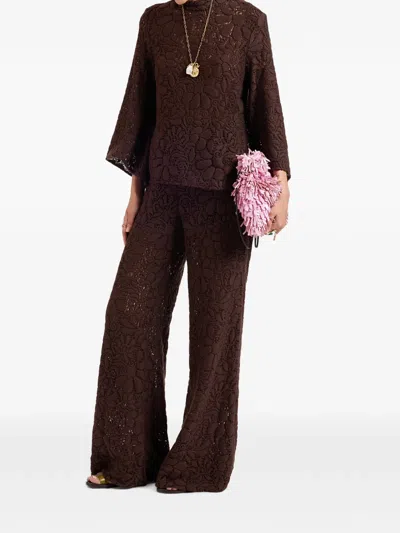 La Doublej Lacey Make An Exit Top In Brown