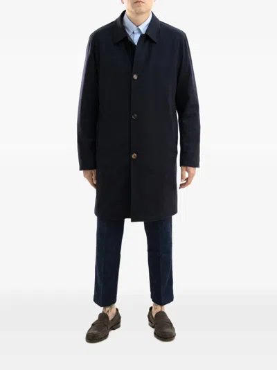 Kired Button-up Coat In Black
