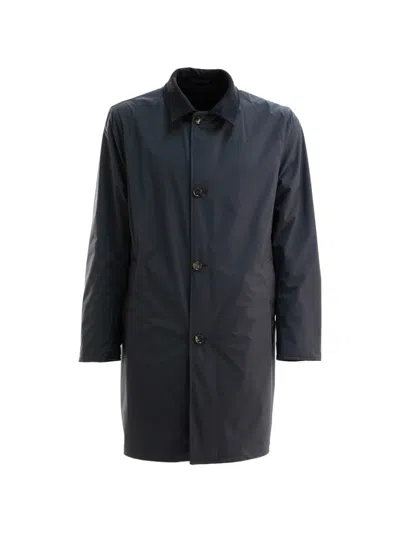 Kired Button-up Coat In Black