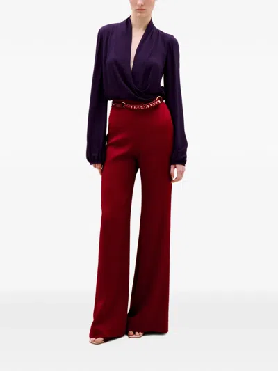 Silvia Tcherassi Tea Wrap-style Blouse In 퍼플