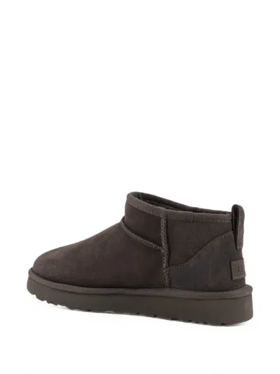 Ugg Classic Ultra Mini Suede Ankle Boots In Brown