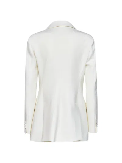 P.a.r.o.s.h Double-breasted Peak-lapel Blazer In 화이트