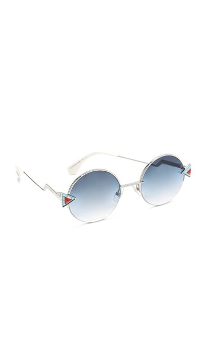 Fendi Rainbow Round Sunglasses In Blue