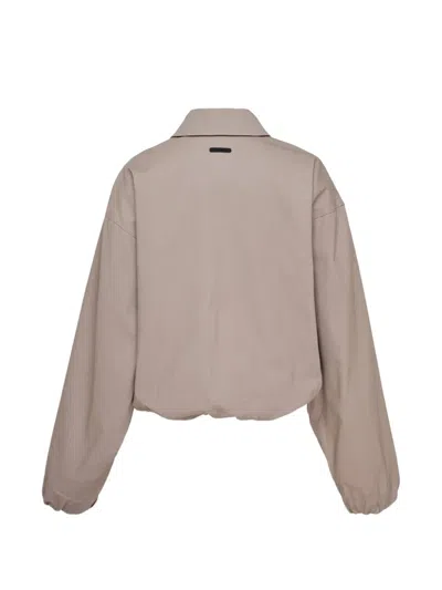 Essentials Womens Full Zip Work Jacket In Gray