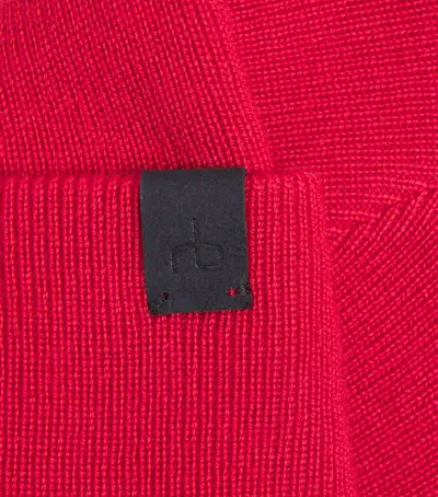 Rag & Bone Wool-blend Addison Beanie In Red