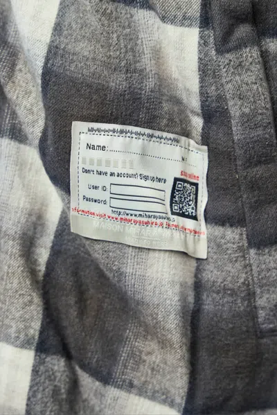 Miharayasuhiro Check-pattern Hooded Jacket In Gray