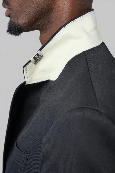 Miharayasuhiro Switch Front Blazer In Gray