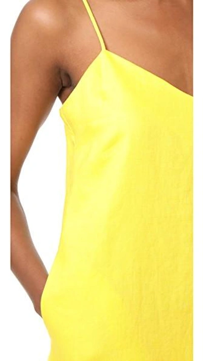 Shop Mara Hoffman Spaghetti Strap Mini Dress In Yellow