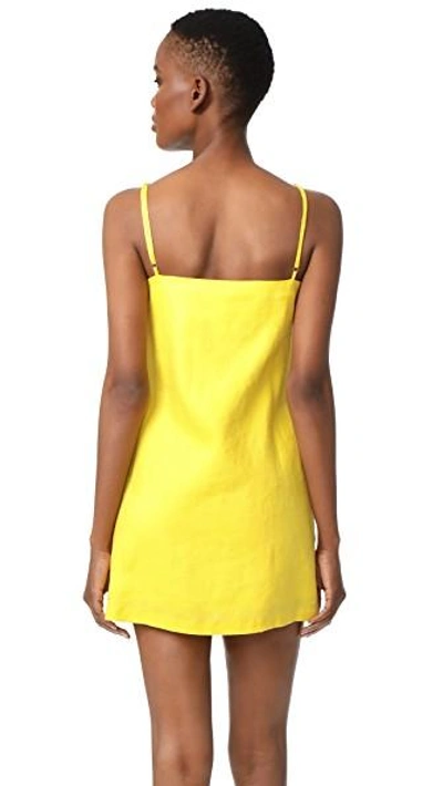 Shop Mara Hoffman Spaghetti Strap Mini Dress In Yellow