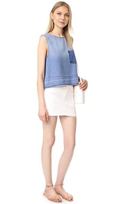 Shop Bella Dahl Crossback Tank In Indigo Wash