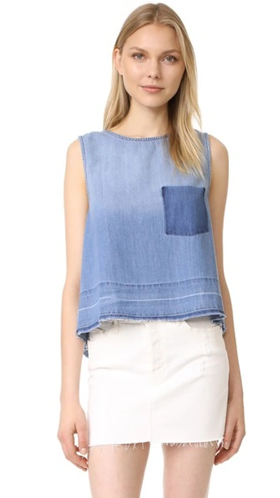 Shop Bella Dahl Crossback Tank In Indigo Wash