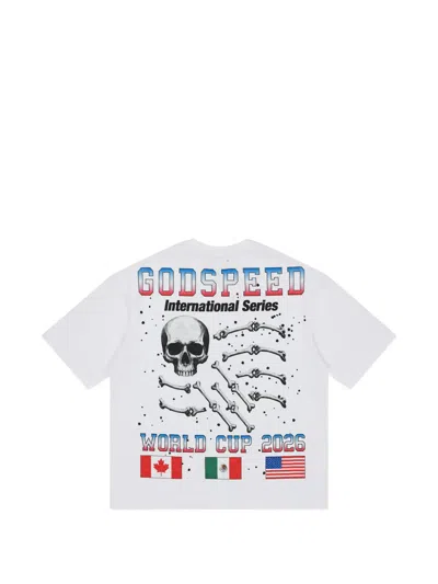 Godspeed 플래닛 퍼트볼 티셔츠 In White