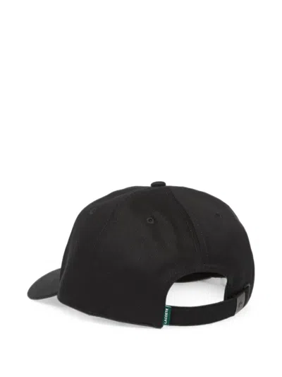 Lacoste Logo-patch Baseball Cap In Black