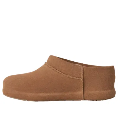 Ugg Enwrap Suede Clogs In Brown