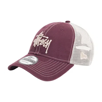 Stussy 9twenty Washed Basic Trucker 'maroon'