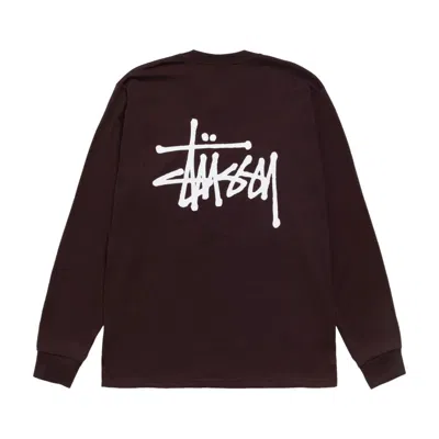 Stussy Basic  Long Sleeve T-shirt 'chocolate'