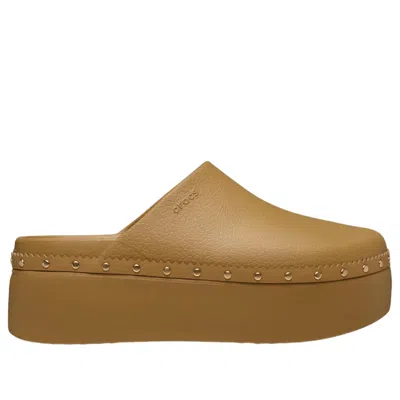 Crocs Dylan Platform Studded Clog In Brown