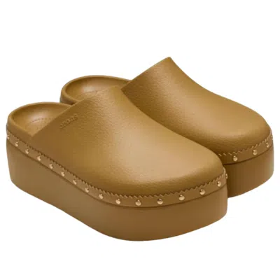 Crocs Dylan Platform Studded Clog In Brown