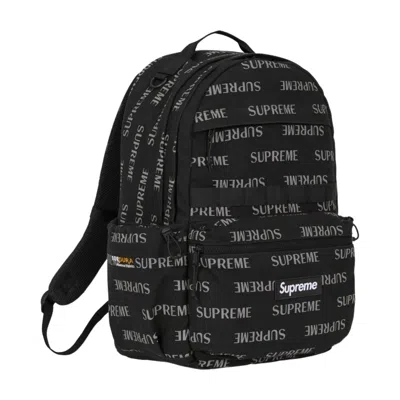Supreme Logo-print Backpack Bag In Black