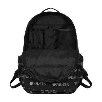 Supreme Logo-print Backpack Bag In Black