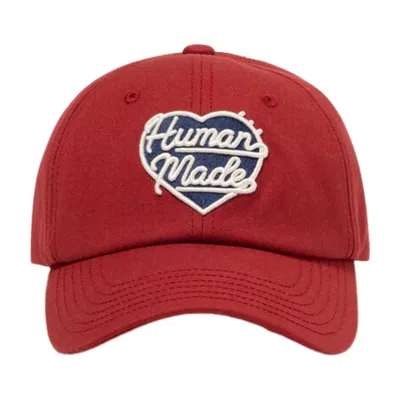 Human Made 6panel Canvas Cap 'red'