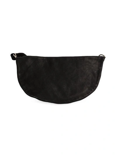 Shop Guidi Long Strap Shoulder Bag In Black