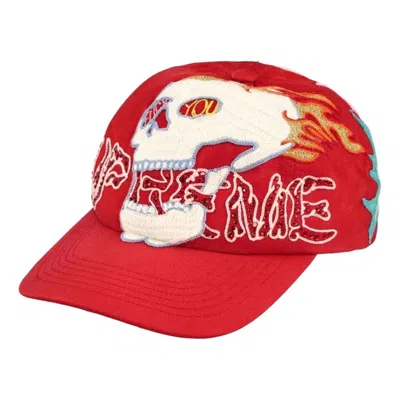 Supreme Wfst 6-panel Cap In Red