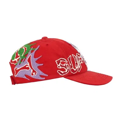 Supreme Wfst 6-panel Cap In Red