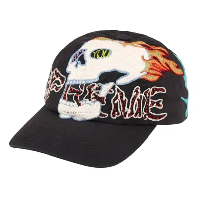 Supreme Wfst 6-panel Cap In Black