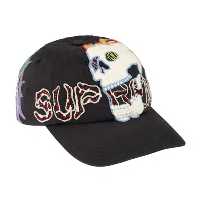 Supreme Wfst 6-panel Cap In Black