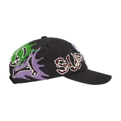 Supreme Wfst 6-panel Cap In Black
