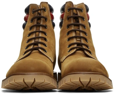 Shop Gucci Tan Suede Boots