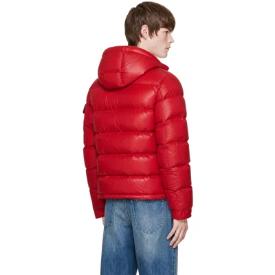 Moncler Maya Jacket Quilted Nylon Down Jacket In 45d - Bright Red