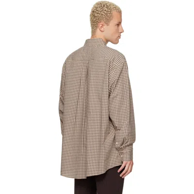Marni Beige Micro-check Shirt In Multi