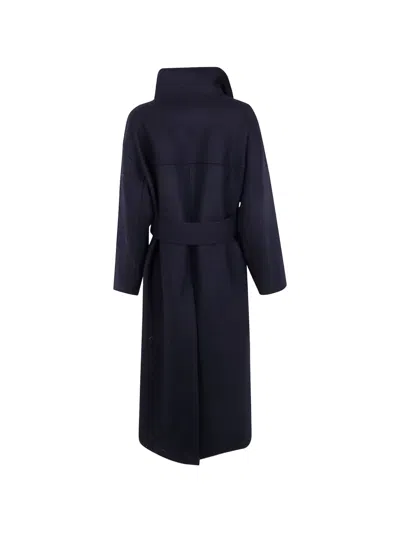 Joseph Double-breasted Belted Coat In Black