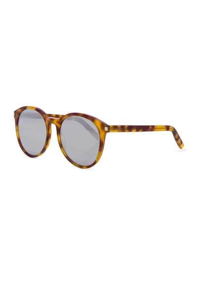 Shop Saint Laurent Classic 6 Sunglasses In Brown,animal Print