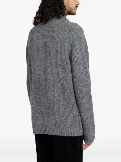 Minimum Lorey Ribbed-knit Sweater In Gray