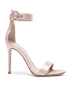 Gianvito Rossi Satin Portofino Heels In Neutrals. In Rosa