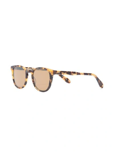 Shop Garrett Leight Mckinley Sunglasses In Brown