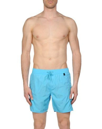 Shop Diesel Swim Shorts In Sky Blue