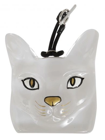 Shop Loewe Cat Face Charm In Transparent
